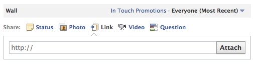 Start by adding a link to your Facebook wall post.