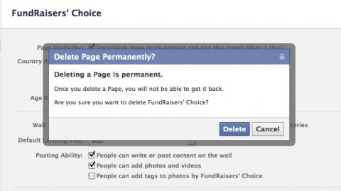 Click Delete on the Delete Page Permanently Button and you will delete the Facebook busines page