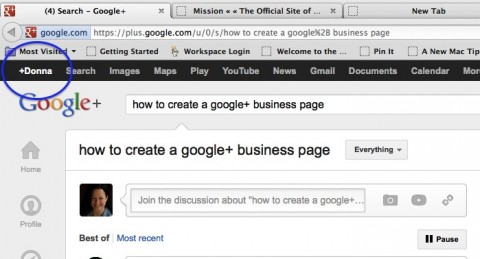 Step 1: go to your Google+ personal profile page